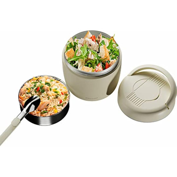 Heemburg Thermal Food Flask Jar Lunch Box Stainless Steel Insulated Double Wall Thermo Container for Meals, Soup or Fruit, for Office and Outdoors