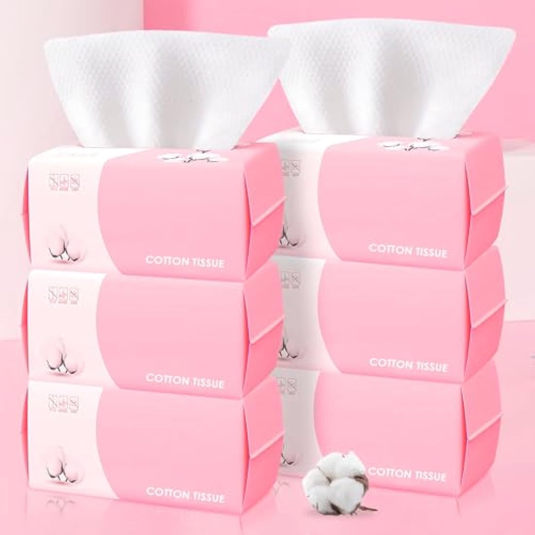 Disposable Face Towel 600 Count for Washing Soft Cotton Dry Wipes Facial Cloths Towelettes for Washing and Drying, Facial Tissue for Cleansing, Skincare and Makeup Remover