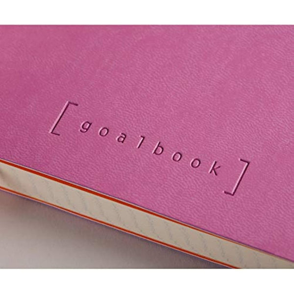 RHODIA 117751C - Soft Notebook Bullet Journal Goalbook Lilac - A5 - Dotted Dot - 240 pages - 90g Ivory Clairefontaine Paper - 2 Ribbons, Elastic Closure - Faux Leather Cover