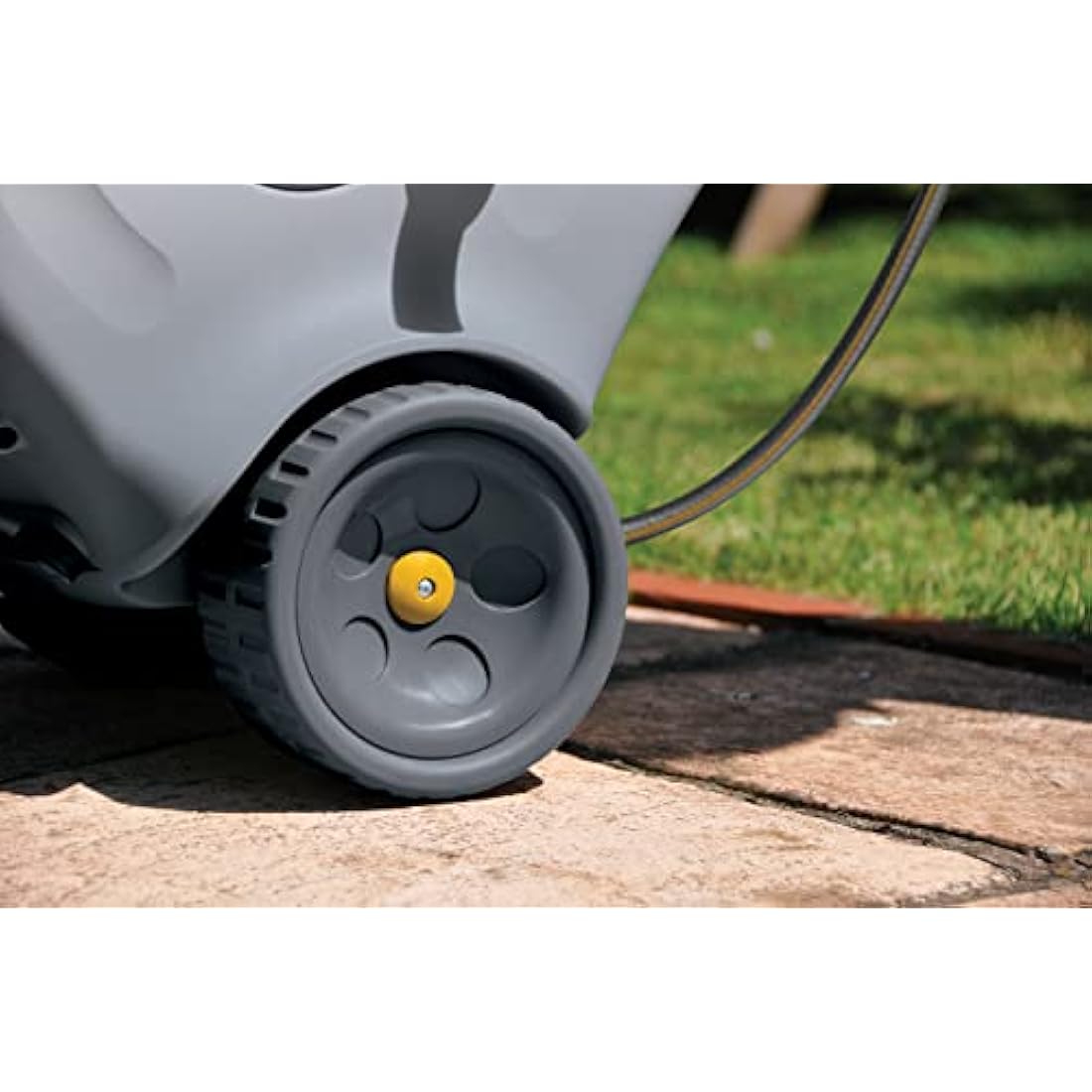 HOZELOCK - Fast Reel Cart 40m : Reel on Wheels 40m + 2m (Feeder Hose), Ergonomic Streamlined Cart, Easy and Extremely Practical to Use, [2450R0000], Yellow