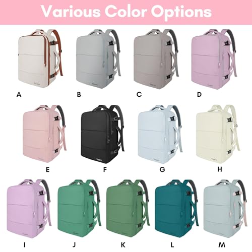 Taygeer Easyjet Cabin Bag 45x36x20 Underseat, Travel Backpack Women, Carry On Backpacks for Airplane, Luggage Rucksack for Plane, Hand Luggage Bag, Laptop Rucksack with Separate Shoe Pouch, Pink