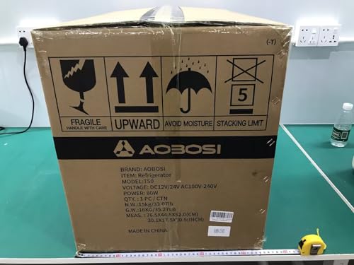 AAOBOSI Compressor Camping Fridge 95L, Car Fridge Dual Zone with 12/24V DC and 100-240V AC, -20°C to 20°C Portable Freezer for Car, Campervan, Lorry, Truck, Boat