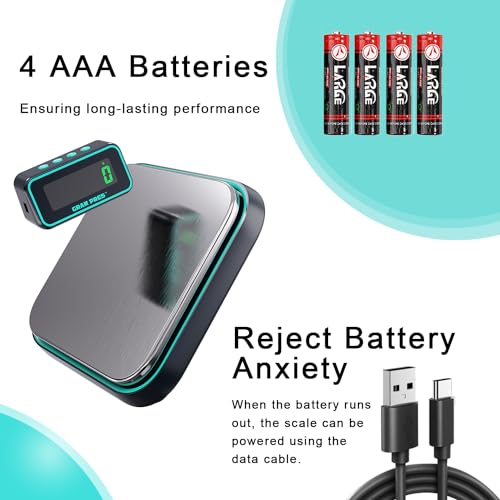 GRAM PRES Digital Shipping Scale, 86 lbs/0.1 oz High Precision Postal Scales for Parcels with Hold/Tare/Separate LCD Display, Letter Scales, Stainless Steel Postal Scale, Parcel Scales for Small