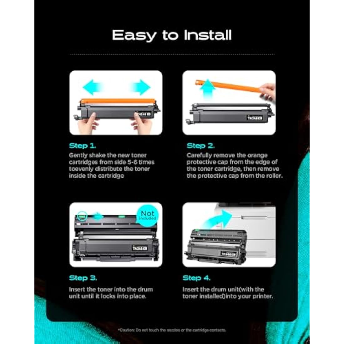 iNKPAD TN248XL Toner Cartridge Replacement Brother TN248XL TN248 TN248CMYK Compatible for Brother HL-L3220CWE DCP-L3520CDWE MFC-L8390CDW MFC-L8340CDW HL-L8230CDW HL-L8240CDW MFC-L3740CDWE (4 Pack)