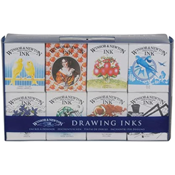 Winsor & Newton, Drawing Inks, Wiliam Collection Ink Pack, 8 x 14 ml Ink Bottles