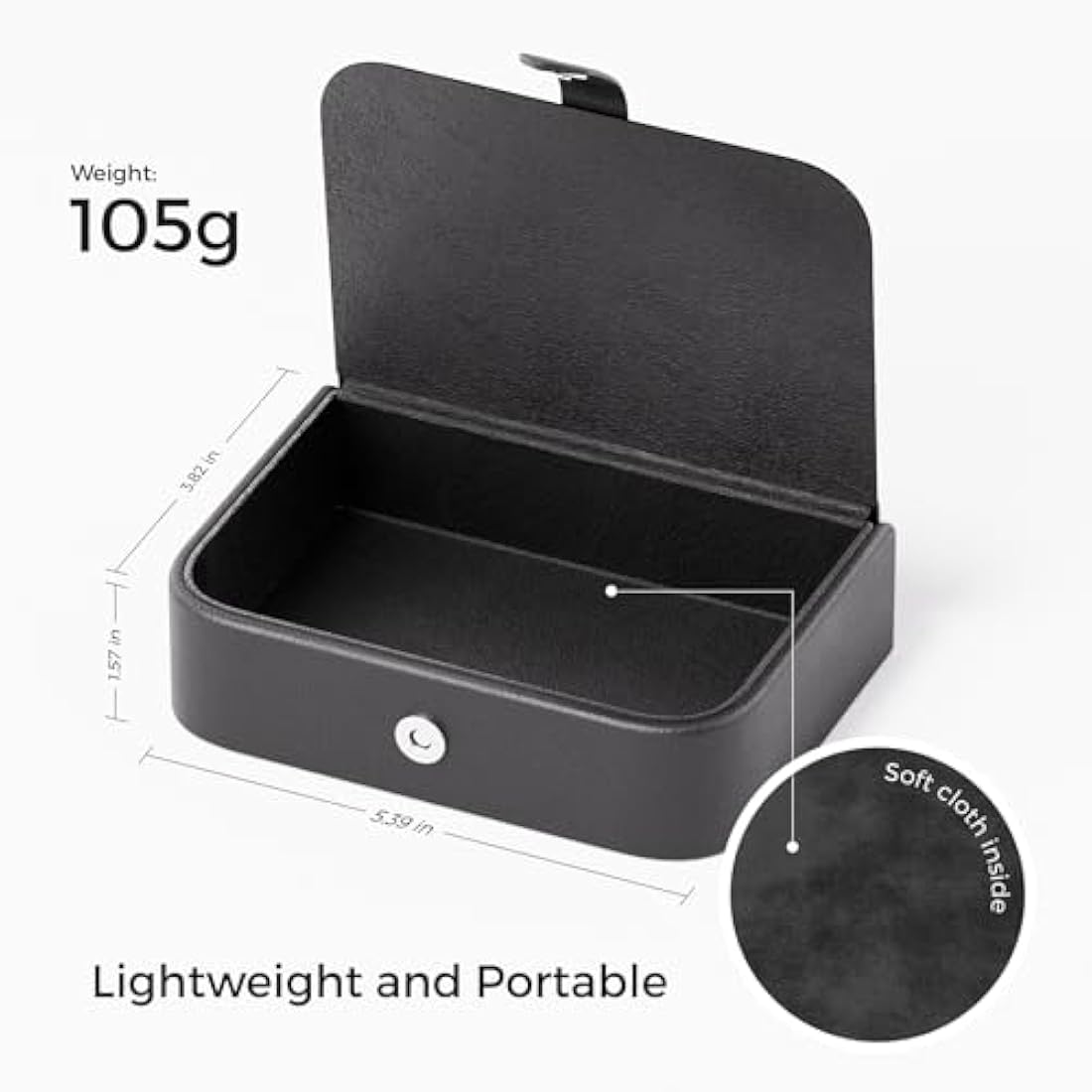 HOVERAir Black Portable Case 105g Specifically Designed X1 Drone, 13,7 cm × 9,7 cm × 4 cm, Pocket-Sized, Made of Stylish PU Material, with Waterproof, Dustproof and Shockproof Features