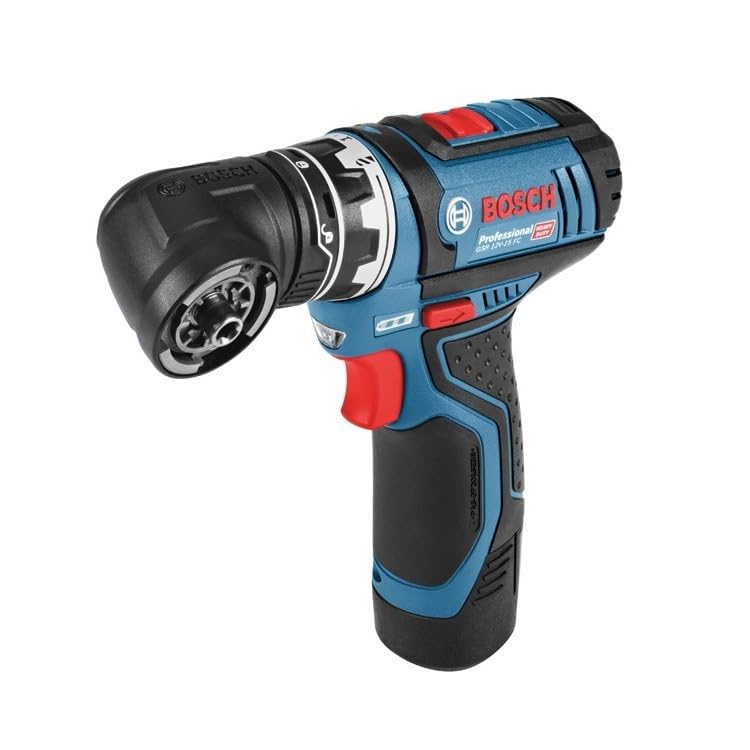 Bosch Professional 12V System Cordless Drill Driver GSR 12V-15 FC (2x battery GBA 12V 2.0Ah, Charger GAL 12V-40, 4x adapter (GFA 12-B, GFA 12-X, GFA 12-W, GFA 12-E, L-BOXX 102)