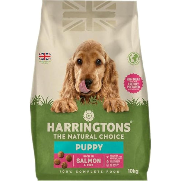 Harringtons Complete Puppy Dry Dog Food Salmon & Rice 10kg - Made with All Natural Ingredients
