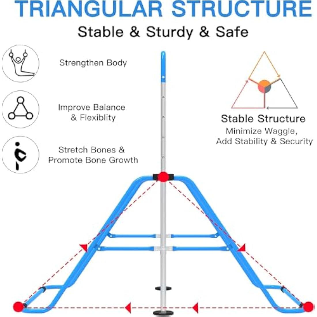 EVERYMILE Gymnastics Bars, Junior Training Kip Bar Gymnastics Equipment for Home,Adjustable Height Folding Horizontal Bar with Gymnastic Rings for Kid
