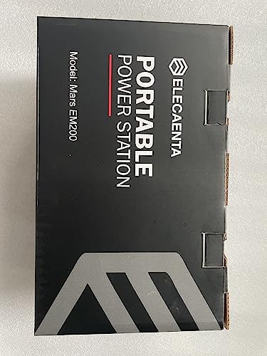 ELECAENTA Portable Power Station, 200Wh LiFePO4 Battery 6x Lifespan, AC200W (Peak 400W) Pure Sine Wave, Ultra-Light 2KG, Solar Generator for Outdoor Camping RVs Home Use