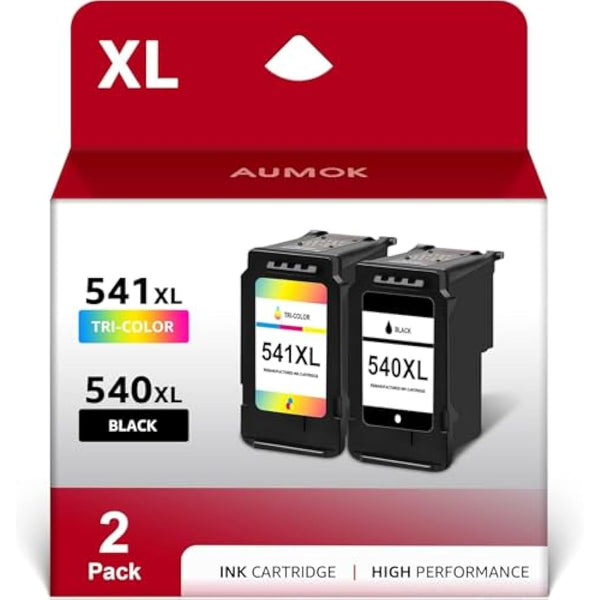 540XL 541XL Twin Pack Replacement for Canon 540 and 541 Ink Cartridges for Pixma MG3650s MG3650 MG3600 TS5150 TS5151 TS5100 M3100 MG3150 MG3500 MG4250 MX475 Ink Cartridges 540 and 541XL PG540 CL541
