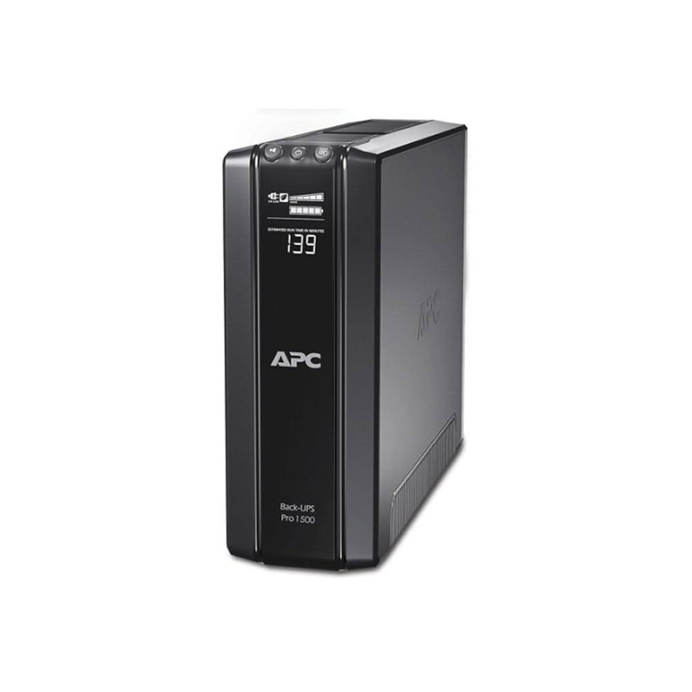 APC by Schneider Electric Back UPS Pro - BR1600MI - UPS 1600VA (8 IEC Outlets, LCD Interface, 1GB Dataline Protection),Black