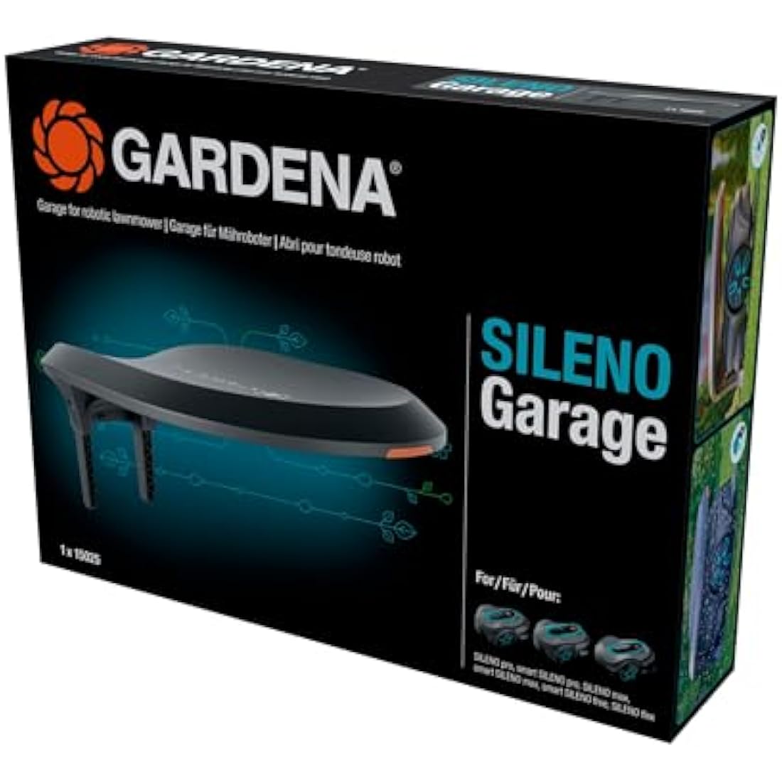 GARDENA Robotic Mower Garage for SILENO pro/max/Free, Reliable Protection for Robotic Lawnmower, UV-Resistant Material, Protects from Wear and Tear, Space-Saving Design (15025-20)