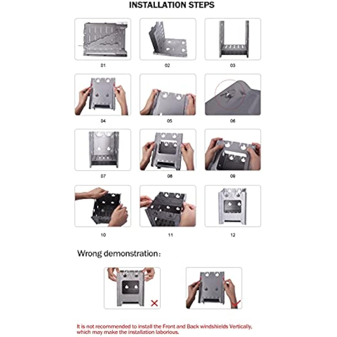 iBasingo Portable Titanium Wood Stove for Camping Detachable & Assembled Design, Ultralight Backpacking Stove with Pot Holder Compact Campfire Cooker for Charcoal Alcohol BBQ Survival Gear Ti2008C