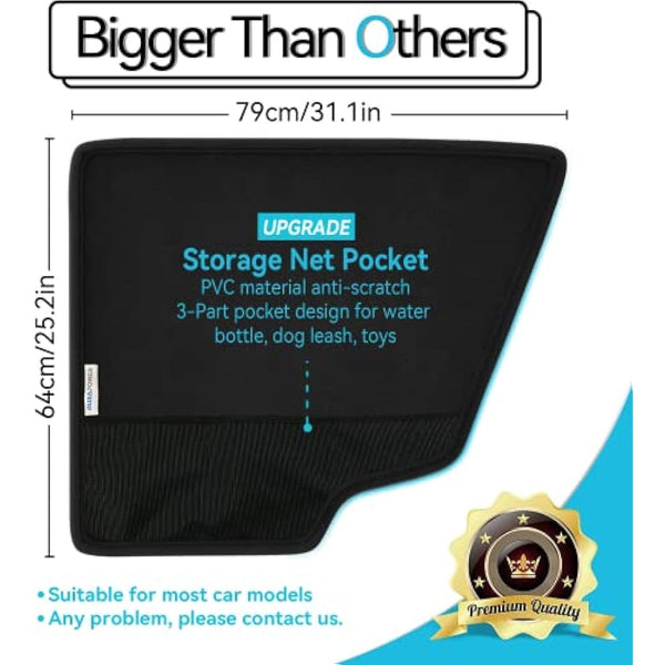 Durapower Dog Car Door Protector丨2 Pack Extra Big & Thick Anti Pet Scratching Waterproof Vehicle Door Covers Guard Truck Interior Panel Safe SUV Universal 600D Black