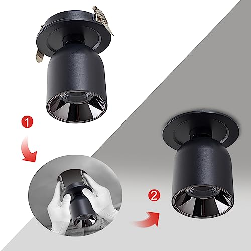 Dr.lazy Indoor 12W LED Recessed Ceiling Spotlights, Ceiling Spots, recessed Ceiling lamp, Adjustable Ceiling Light, Downlight, for Hallway Lounge