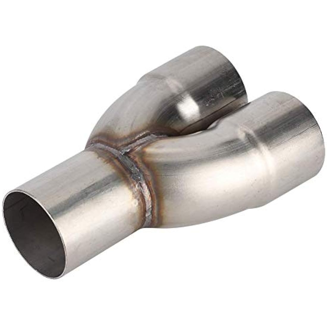 Gorgeri Stainless Dual Pipe,Universal Stainless Exhaust Y Pipe Adapter 2.5in OD inlet to 2.5in ID Dual Pipe