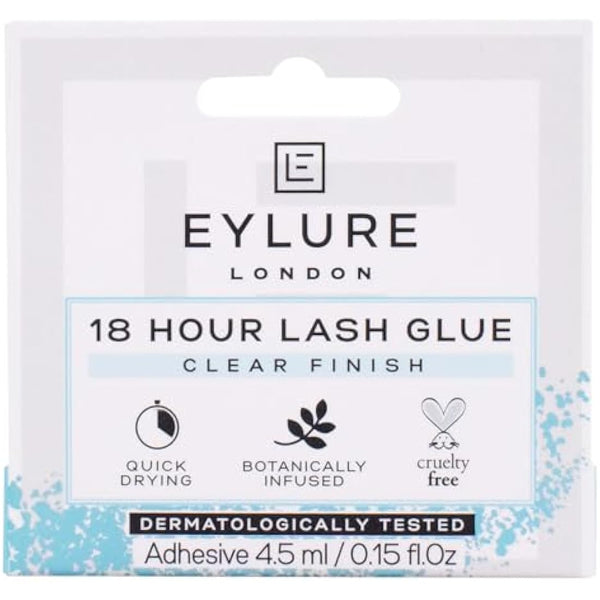 Eylure 6003013 18 Hour Lash Glue,Latex Free, CLEAR, 4.5 ml (Pack of 1)