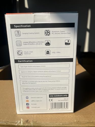 Fire-maple FMS-X2 Personal Cooking System Outdoor Hiking Camping Equipment Oven with Piezo Ignition POT Support & Stand for Outdoor Acitivities- Portable Propane Gas Stove Burner