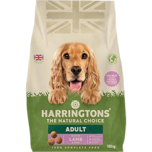 Harringtons Complete Dry Adult Dog Food Lamb & Rice 18kg - Made with All Natural Ingredients