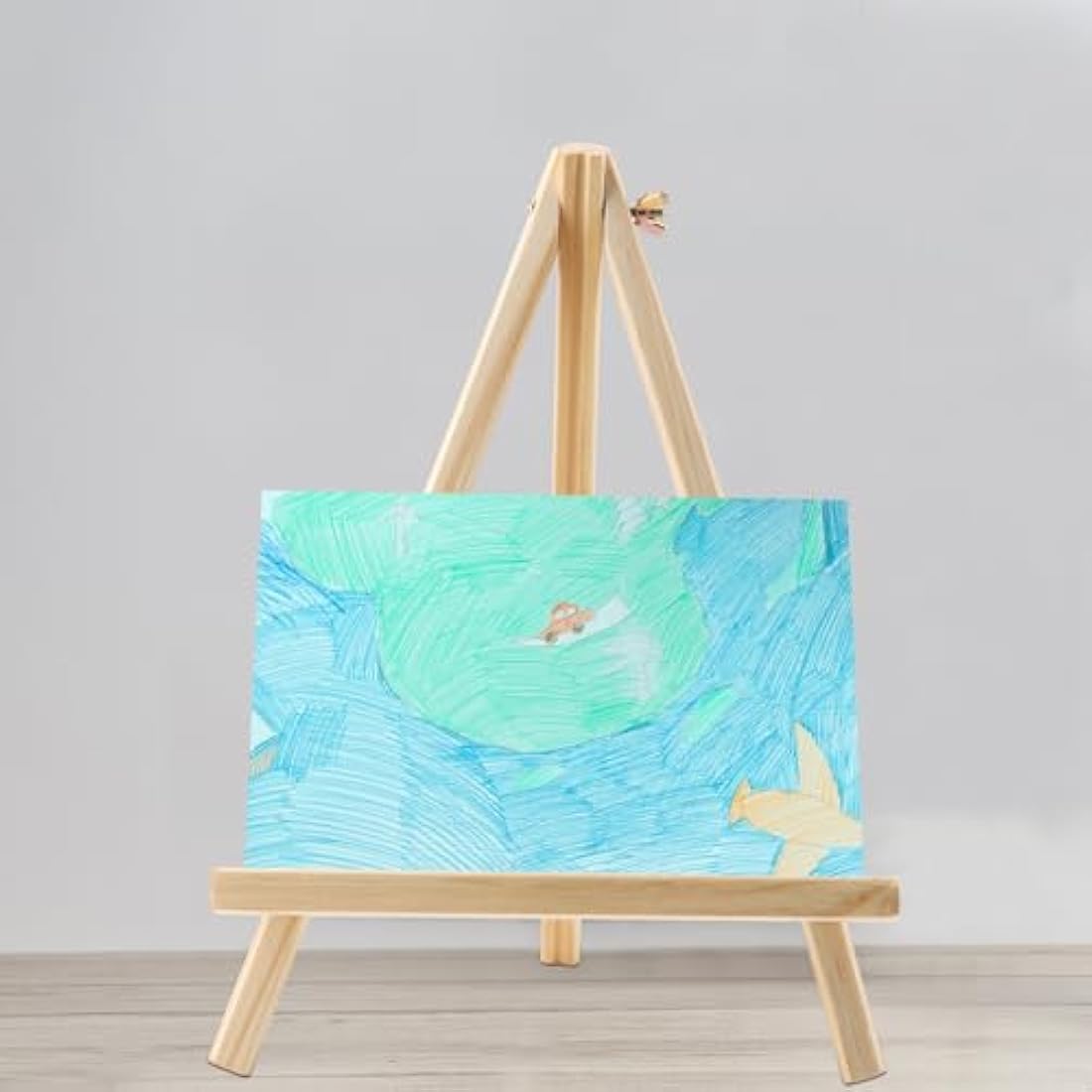 HAKZEON 8 Pack 30 x 20 CM Wooden Tabletop Easel, Mini Easel with Movable Bar, Adjustable Wood Easel Stand for Paintings, Drawings, Framed Photos, Signs