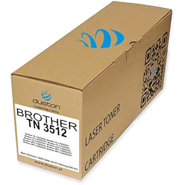 duston TN3512, TN-3512 Black Toner Compatible with Brother DCP-L6600 HL-L6250 L6300 L6400 MFC-L6800 L6900
