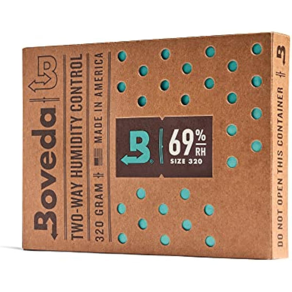 Boveda 69% Two-Way Humidity Control Pack For Large Wood Humidifier Boxes & Plastic or Electric Coolers – Size 320– Single – Moisture Absorber – Humidifier Pack – Individually Wrapped Hydration Packet