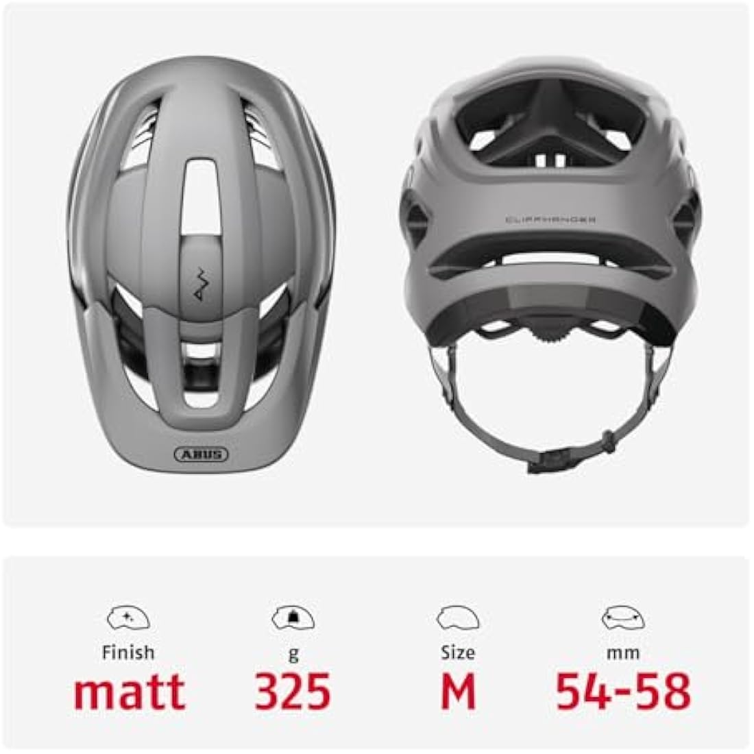 ABUS CliffHanger MTB helmet - bike helmet for demanding trails - with large ventilation openings & TriVider strap system - for men and women