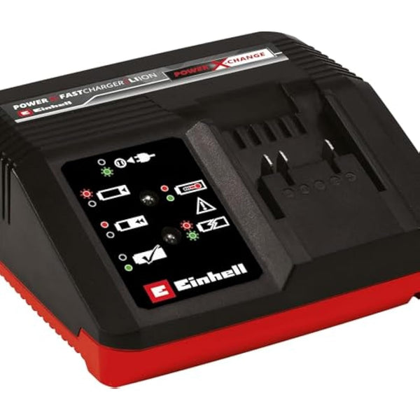 Einhell Power X-Change X-Fast Battery Charger 4A - Battery Monitoring and Intelligent Charging - Universally Compatible With All Einhell 18V PXC Lithium-Ion Rechargeable Batteries