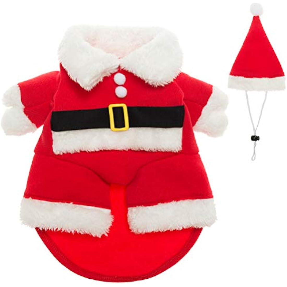 Dog Christmas Costumes with Santa Claus Hat Pet Clothes Suit Xmas Outfits Hoodies for Dogs Puppy Cats Cosplay Holiday Large