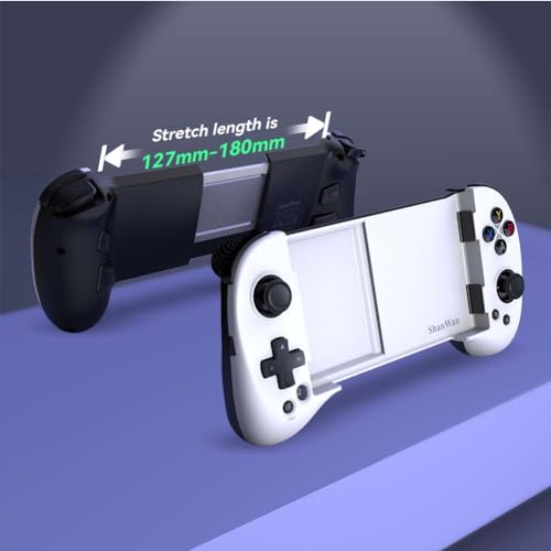 ShanWan Mobile Gaming Controller for Android/iOS, Phone controller for iPhone15, Bluetooth connection, PS Remote Gaming Xbox Cloud Steam Link GeForce NOW MFi Apple Arcade Gaming