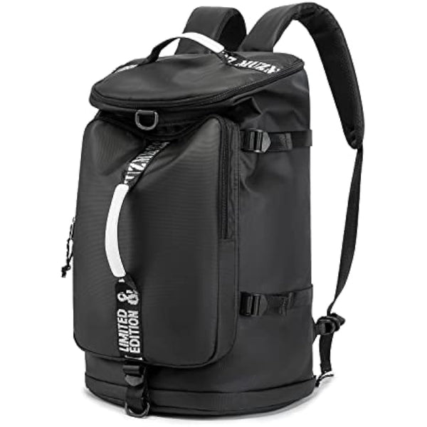 FUNYAGO Gym Backpack Hiking Duffle Bag Woman Man 40L Large Waterproof Backpack Suitable for Hiking, Travel, Black, 大号, Outdoor Cross-country