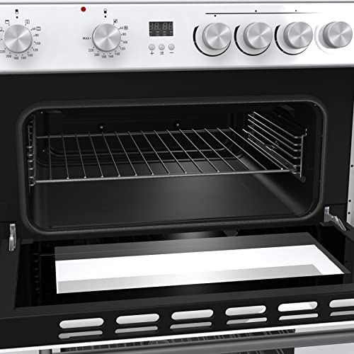 Hisense HDE3211BBUK 60cm Electric Cooker with Ceramic Hob-Black , A Rated Double Oven