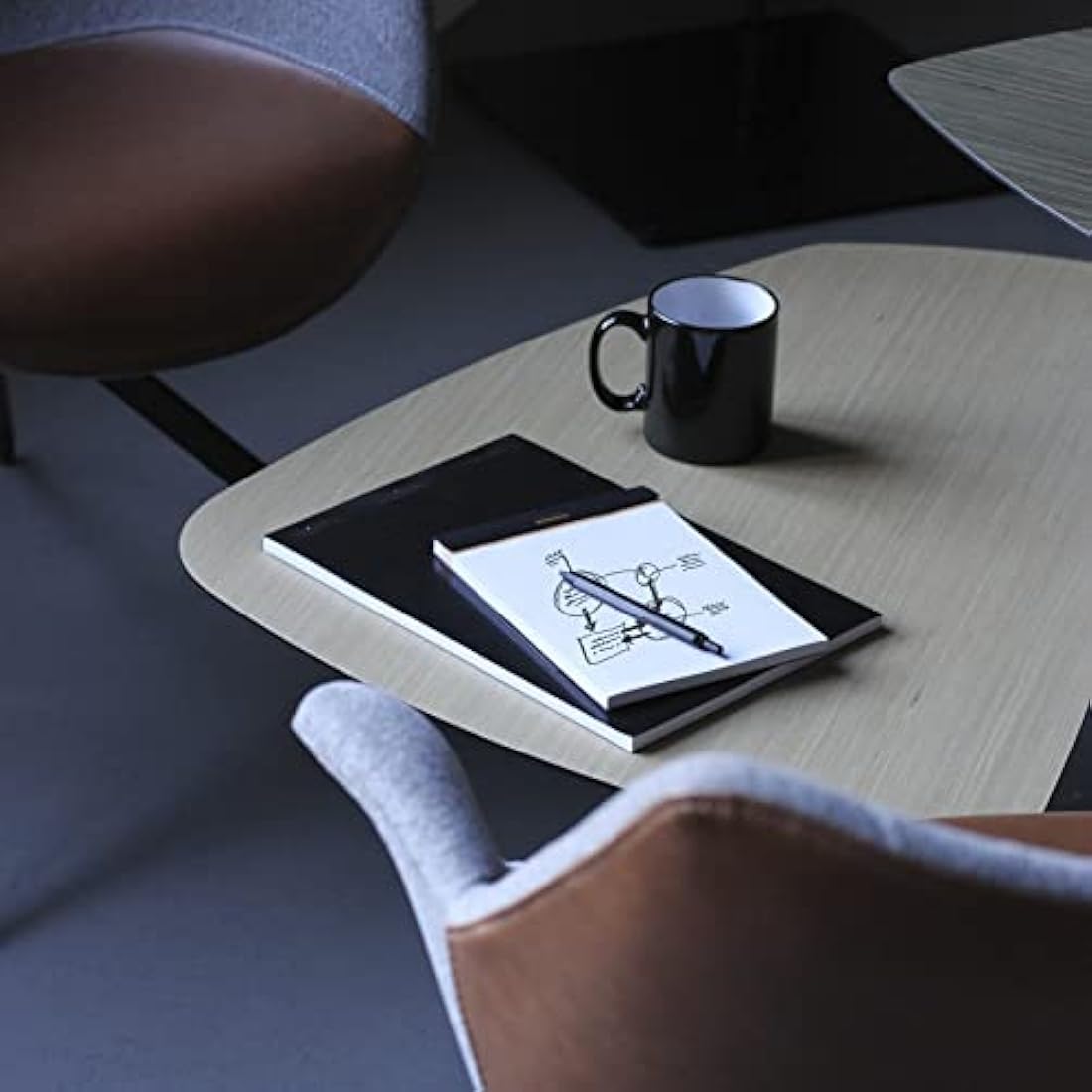 RHODIA 186009C - Stapled Notepad N°18 Black - A4 - Lined - 80 Detachable Sheets - White Clairefontaine Paper 80 g/m² - Coated Card Cover - Pack of 5 pads