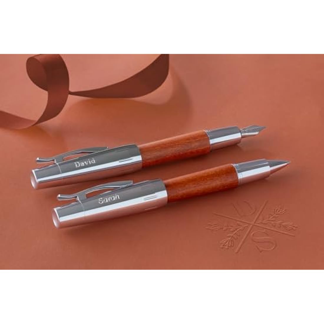 Faber Castell F148200Faber-Castell E-Motion fountain Pen Brown M, Pear wood brown.