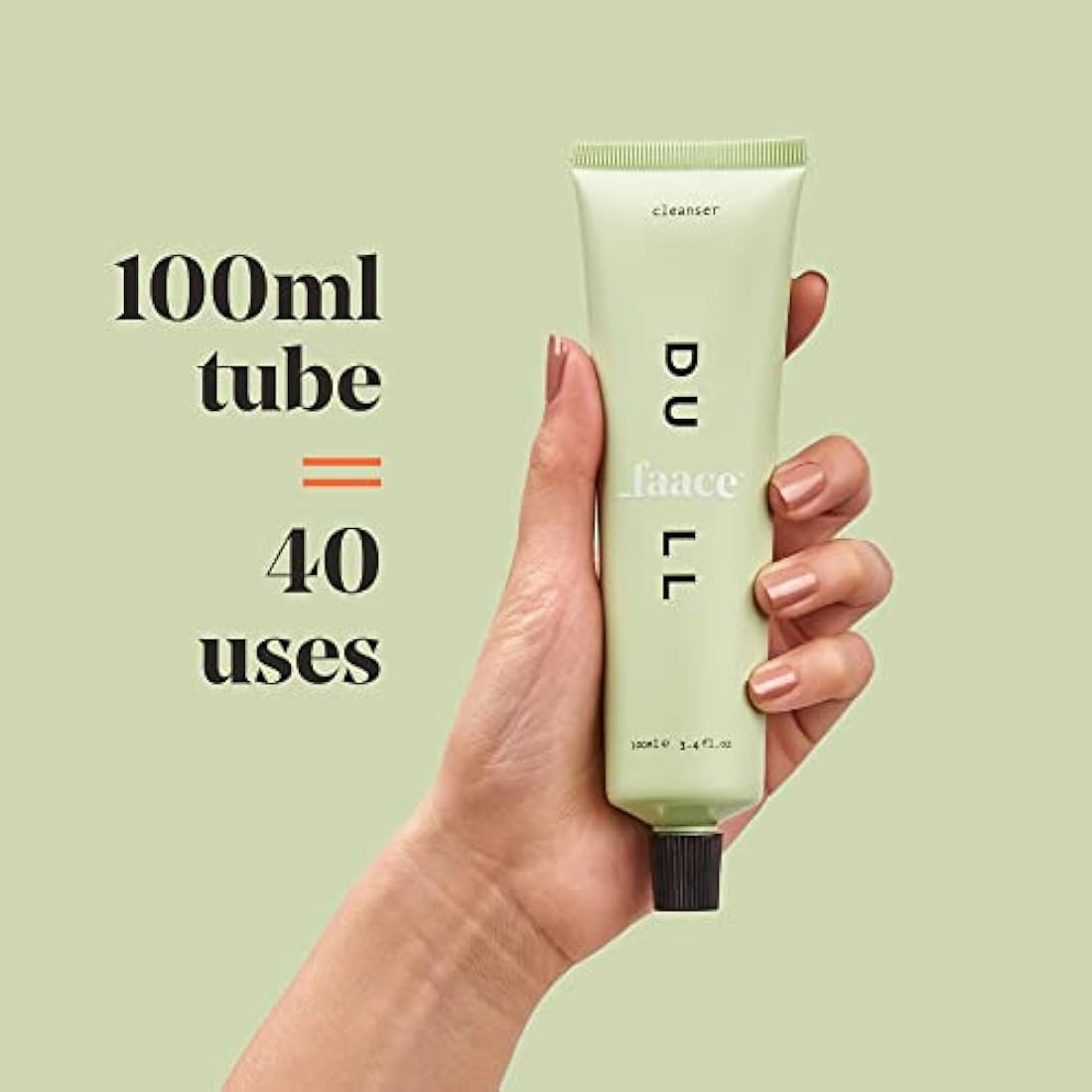 Faace Dull Daily Cleanser & Face Mask As Seen On Dragons Den - Brighter, Smoother, Radiant Skin - Kaolin Clay, Green Tea, Vitamins C & E - Made in UK - Vegan & Organic Skincare 100ml