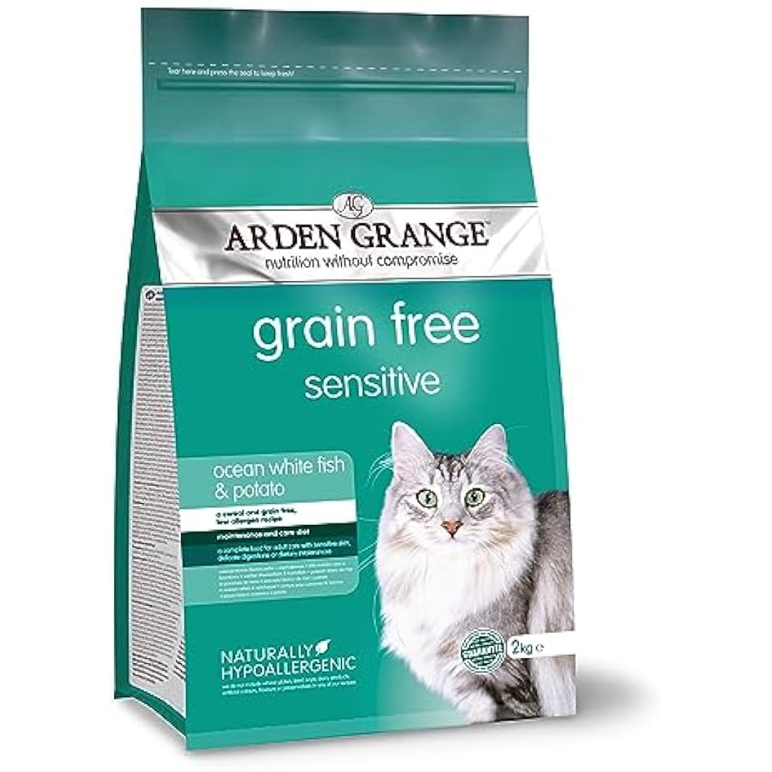 Arden Grange Adult Dry Cat Food Sensitive, Fish, 2 Kg