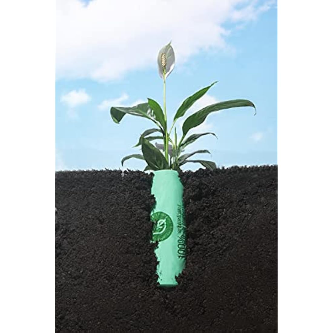 150 Bags Compost Bin Liners 6L 8L 10L 30L Kitchen Waste Bags 100% Biodegradable Bags with EN13432 Certification (10L)