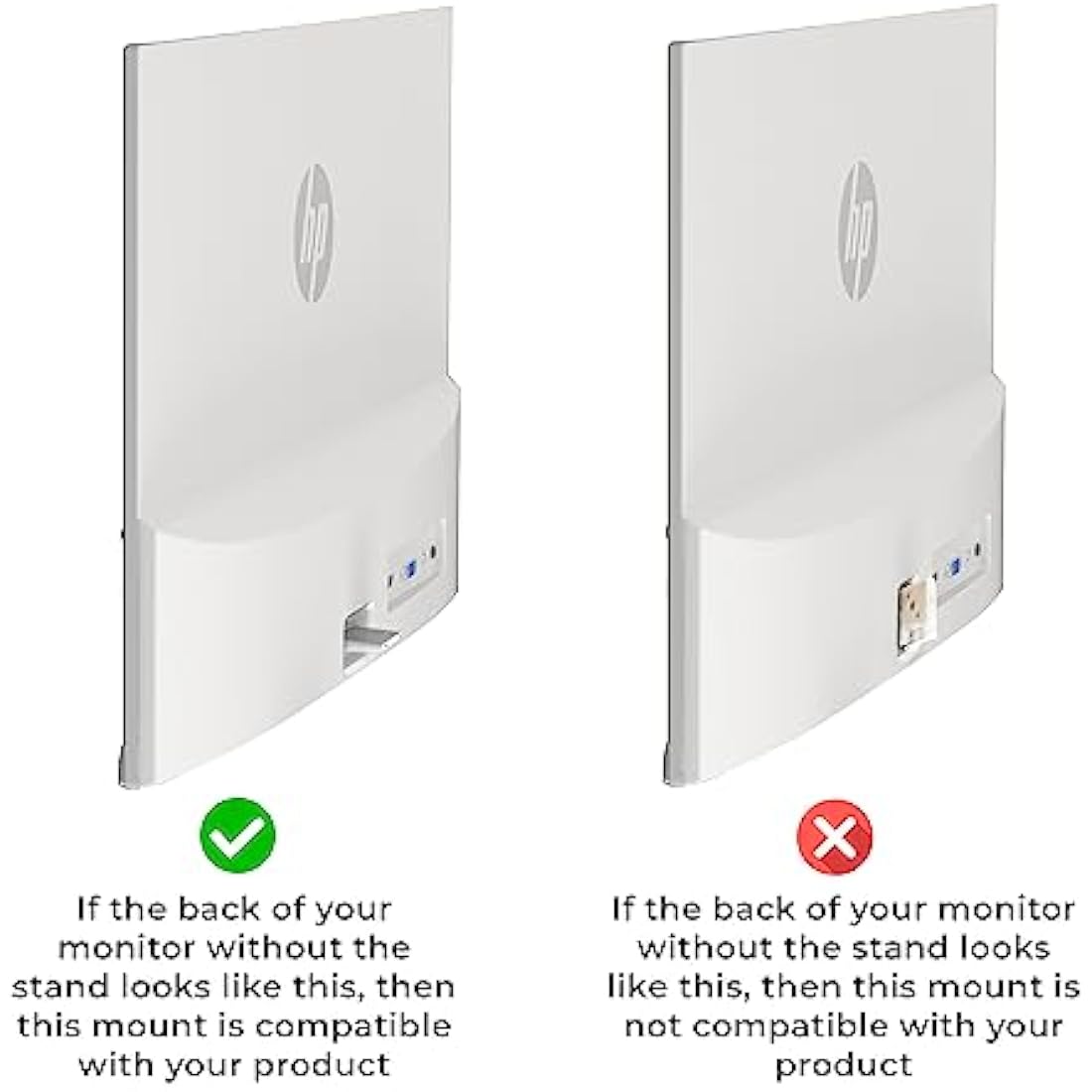 HumanCentric VESA Mount Adapter for HP Monitors 22er, 22es, 22f, 23er, 23es, 23f, 24ea, 24ec, 24er, 24es, 24f, 24fw, 25er, 25es, 25f, 27er, 27ea, 27es, 27f, 27fw, 27ec, Does not fit M-Series Models