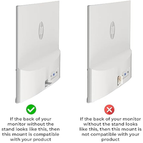 HumanCentric VESA Mount Adapter for HP Monitors 22er, 22es, 22f, 23er, 23es, 23f, 24ea, 24ec, 24er, 24es, 24f, 24fw, 25er, 25es, 25f, 27er, 27ea, 27es, 27f, 27fw, 27ec, Does not fit M-Series Models