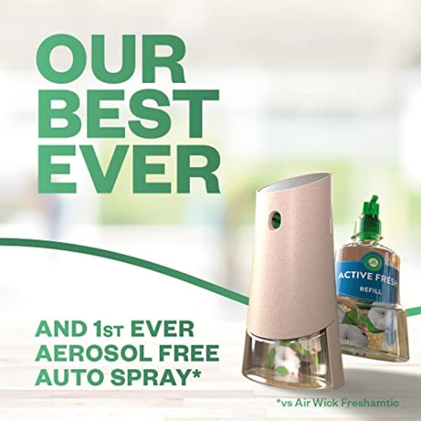 Air Wick Aerosol-Free Automatic Air Freshener Spray Refill, Jasmine Bouquet, Pack 1 x 228ml, 24x7 Active Fresh Odour Neutraliser, Lasts Up to 70 Days, Air freshener For Home