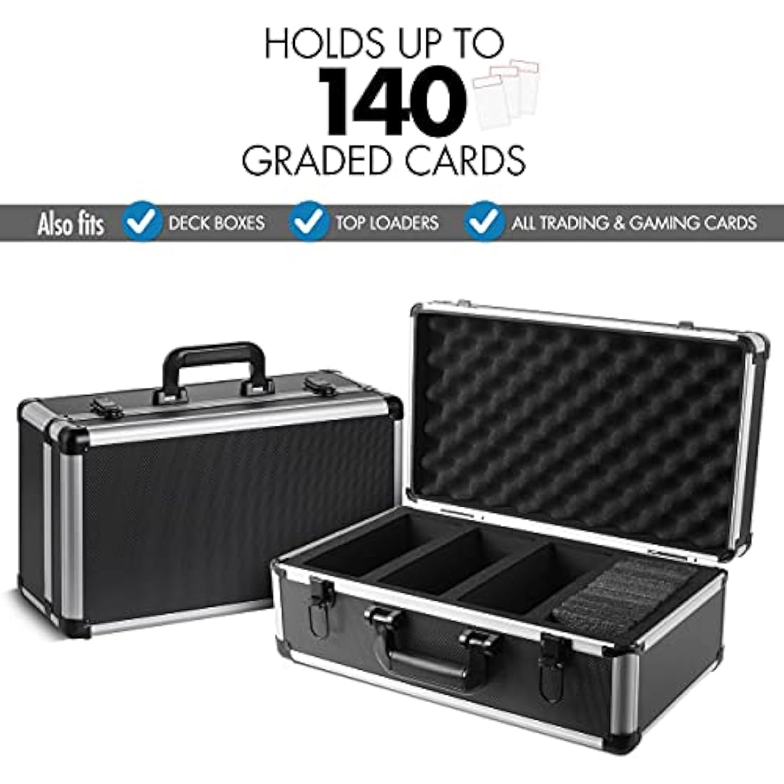 FunGuys Graded Card Storage Box, Trading Card Case for PSA Graded Cards, Hard Case, Sports Card Storage Boxes as PSA Card Holder, Baseball Slab Case Holder for Trading Cards