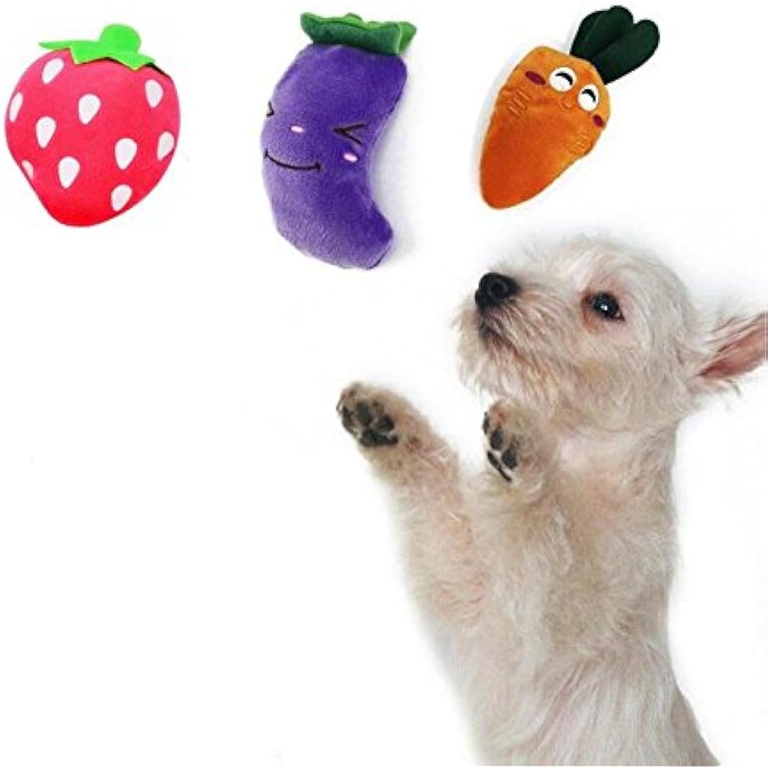 Emwel Small Dog Toys Squeaky Dog Toys Pets Squeaky Toy, 6 PCs Plush Puppy Toys for Small Medium Dogs
