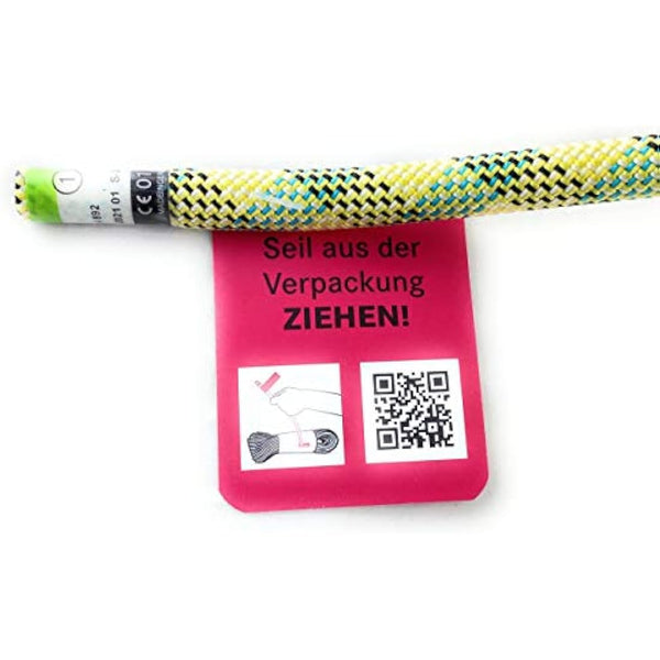 EDELRID Climbing Rope On Sight Dry 9.5 mm (Dynamic Single Rope, Impregnated, Green, Polyester, Sports, Indoor, Outdoor Climbing)