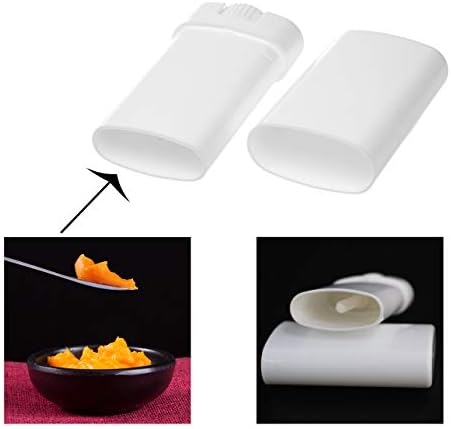 Deodorant Containers 10-Pack - White - 0.5 Oz (15 ml) - 60 Writable Stickers - Twist Mechanism - Refillable Cosmetic Containers for DIY Homemade Deodorant, Lip Balm, Soap, Lotion Sticks etc.