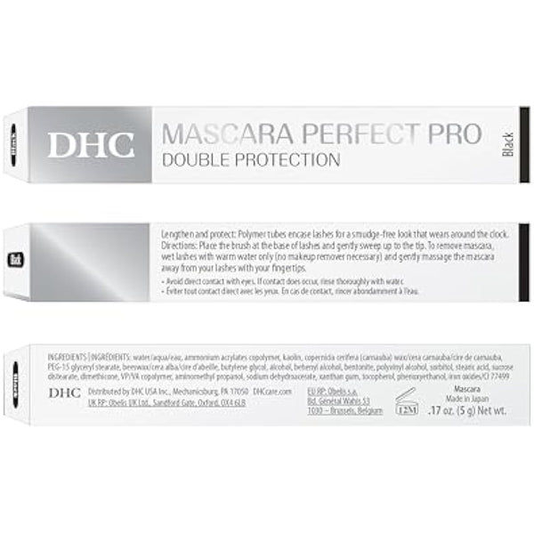 DHC Mascara Perfect Pro Double Protection 5 g (Black), Pack of 2