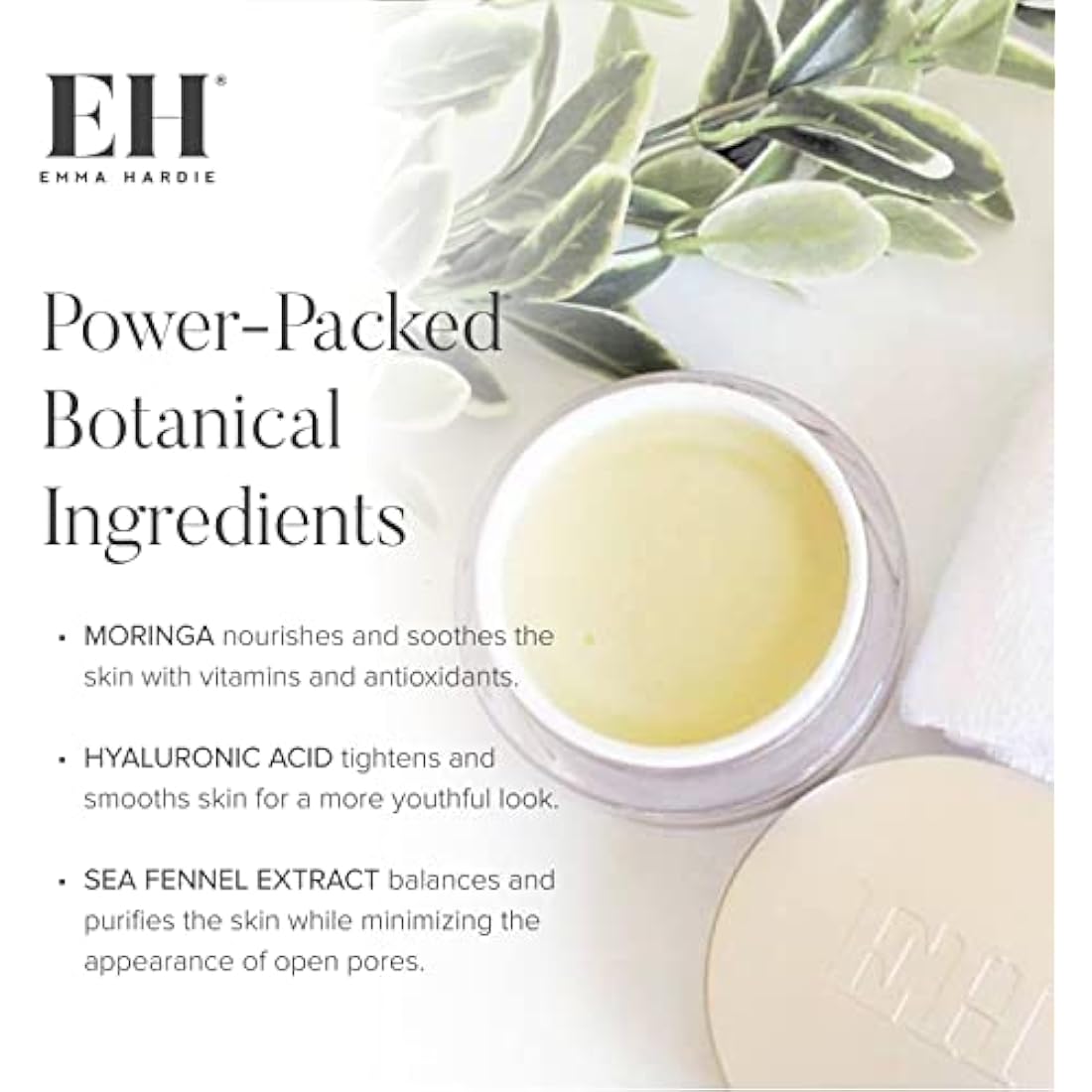 Emma Hardie Starter Kit: Travel Size 50ml Moringa Cleansing Balm, Travel Size 15ml Midas Touch Revitalising Cream & Professional Cleansing Cloth, Packed in a Cosmetic Bag, Natural & Cruelty Free