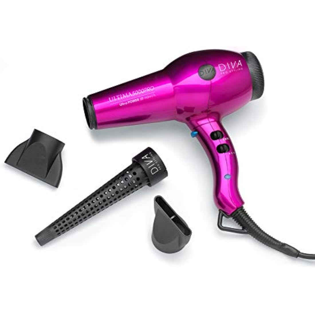 The Diva Professional Styling Ultima 5000 Hairdryer, Pink