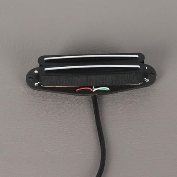 FLEOR Alnico 5 Hot Rail Humbucker Single-Coil-Sized Pickup 6-7K Humbucker Black Fit ST SQ TL Guitar