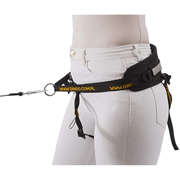 DINGO Canicross Belt 4-in-1 Universal, Adjustable, Safe, Reflective, Multifunctional, Hands-Free Dog Walking Belt for Running, Sports, Jogging, Training, Black (12780-2)